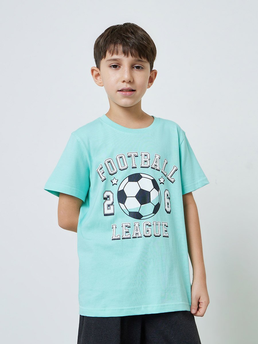 Boys Graphic Print T-Shirt and Pocket Details Short Pyjama Set