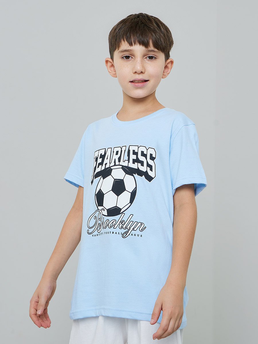 Boys Graphic Print T-Shirt and Shorts Pyjama Set