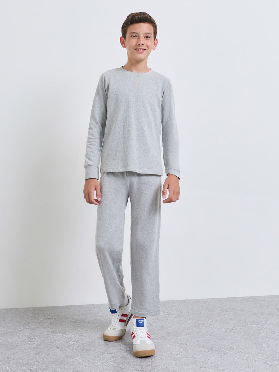 Kids Cotton Long Sleeve T-Shirt and Joggers Thermal Set - Unisex