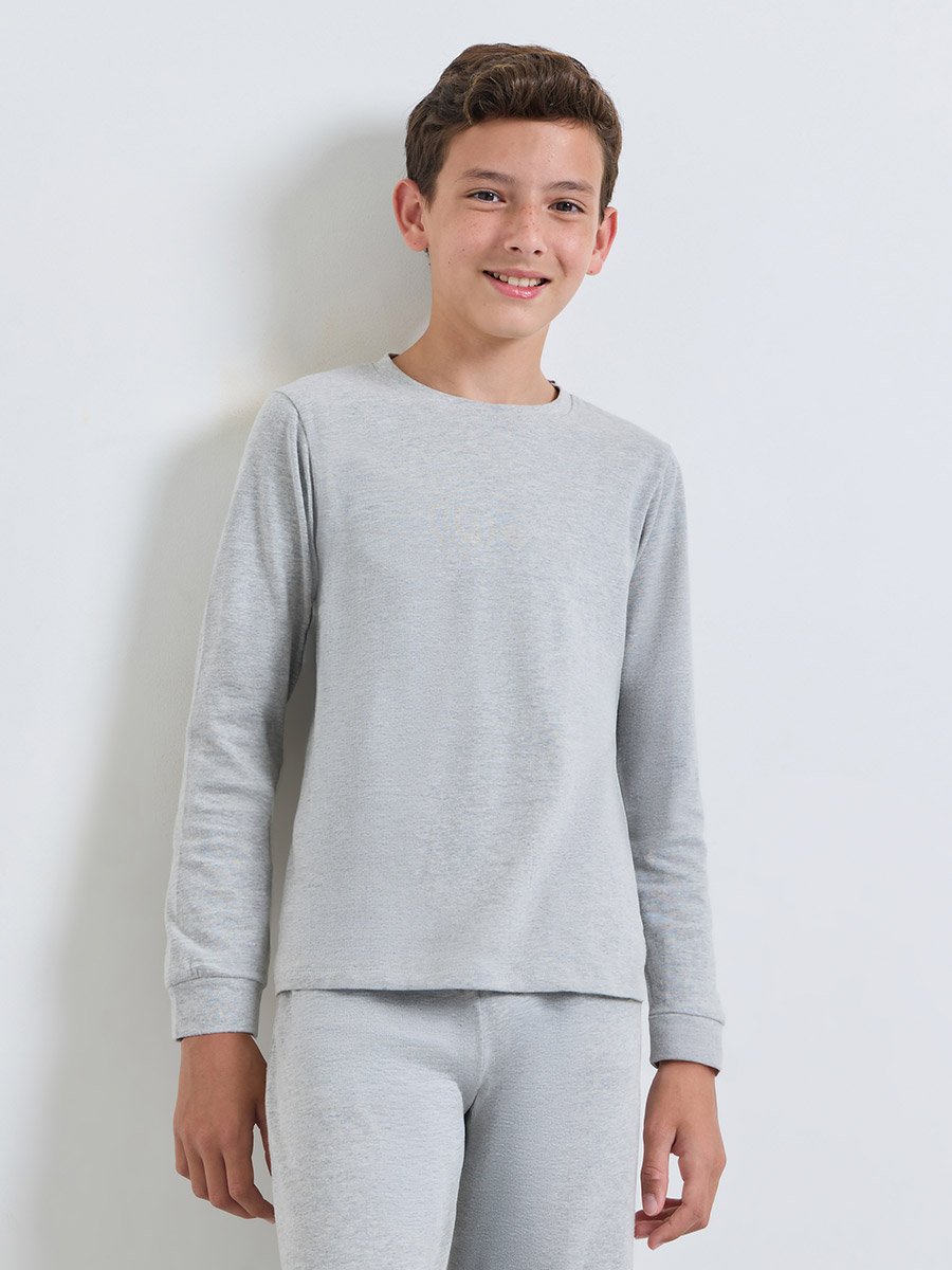 Kids Cotton Long Sleeve T-Shirt and Joggers Thermal Set - Unisex