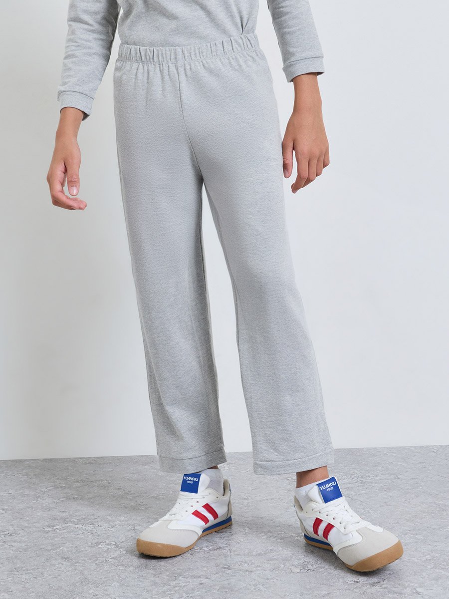 Kids Cotton Long Sleeve T-Shirt and Joggers Thermal Set - Unisex