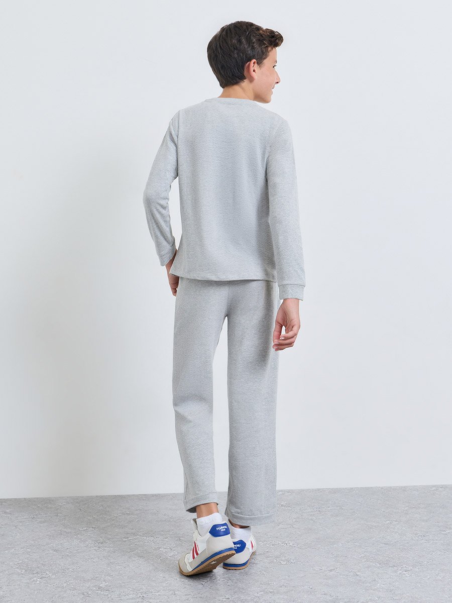 Kids Cotton Long Sleeve T-Shirt and Joggers Thermal Set - Unisex
