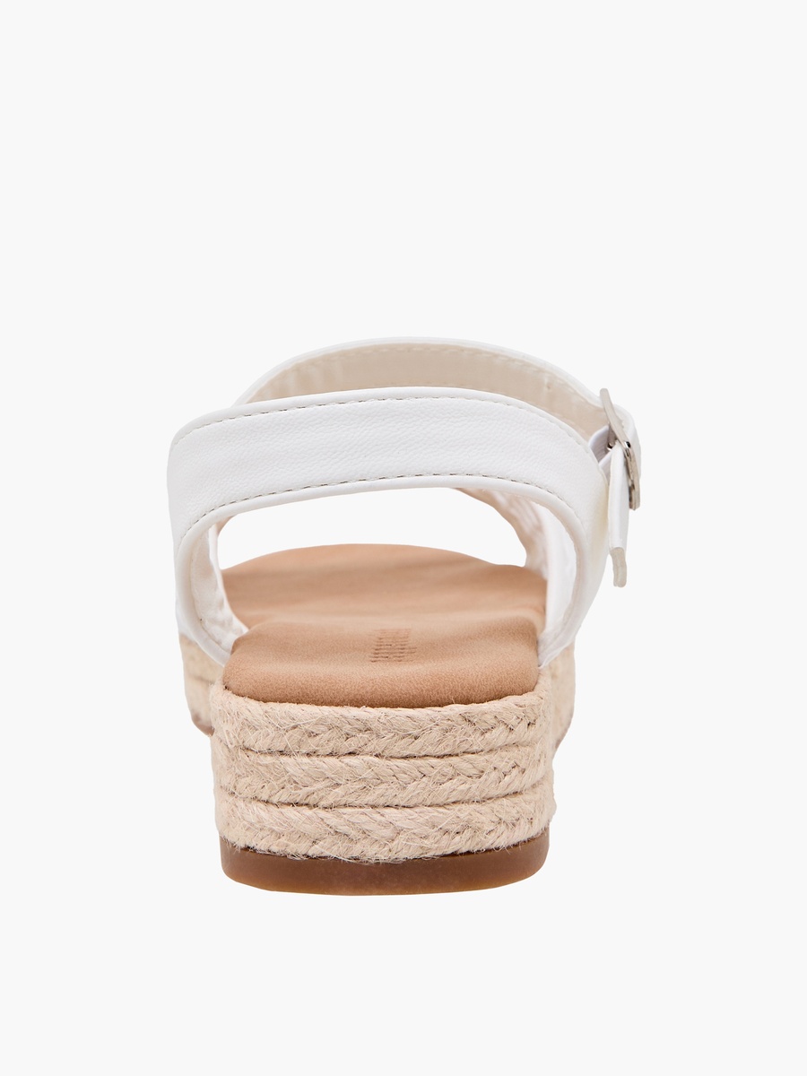 Girls Mesh Detail Espadrille Buckle Closure Sandals