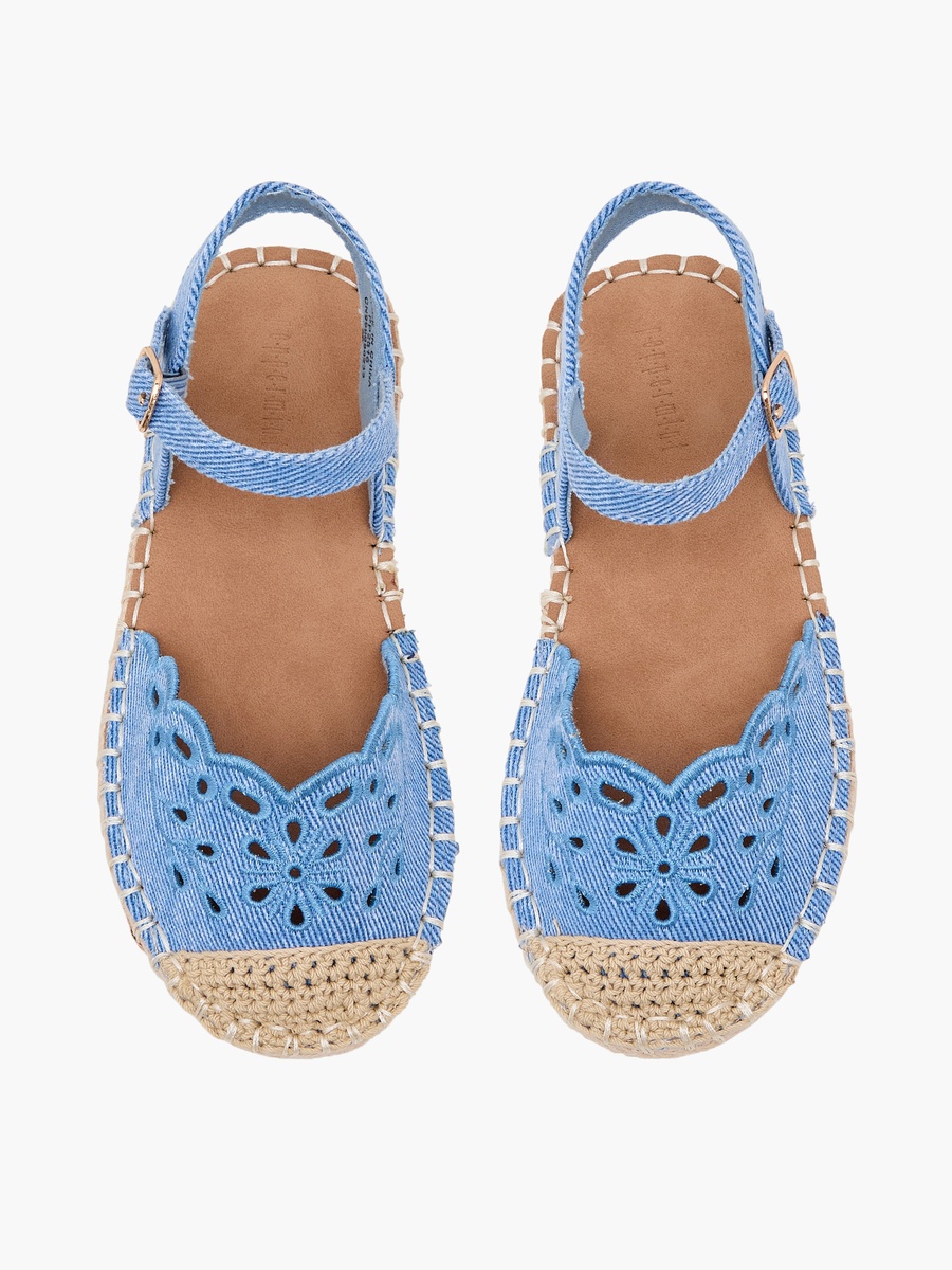 Girls Embroidered Espadrille Sandals