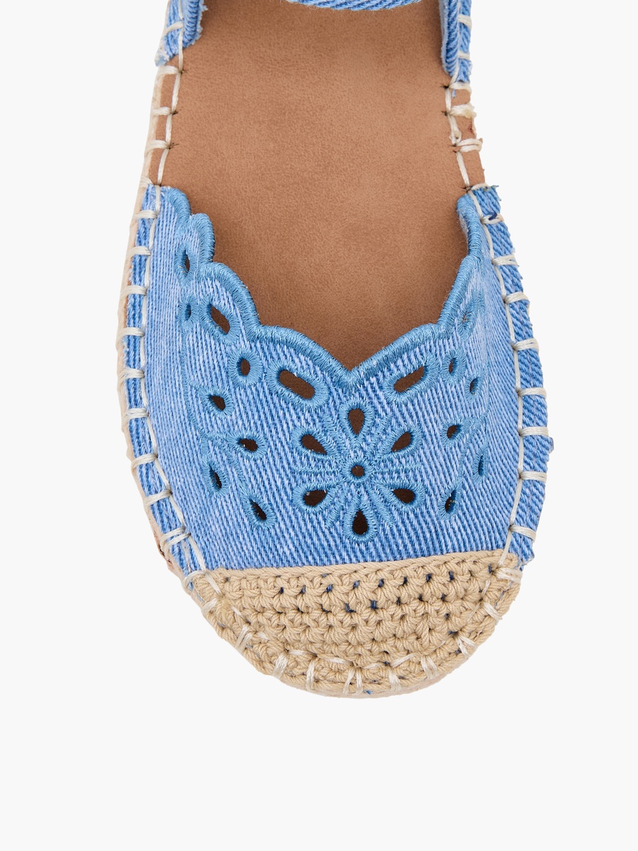 Girls Embroidered Espadrille Sandals