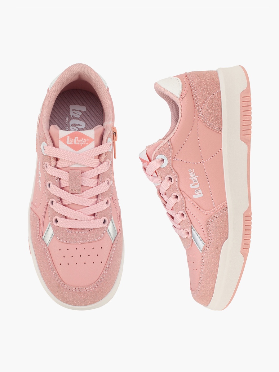 Girls Lace-Up Ankle Sneakers