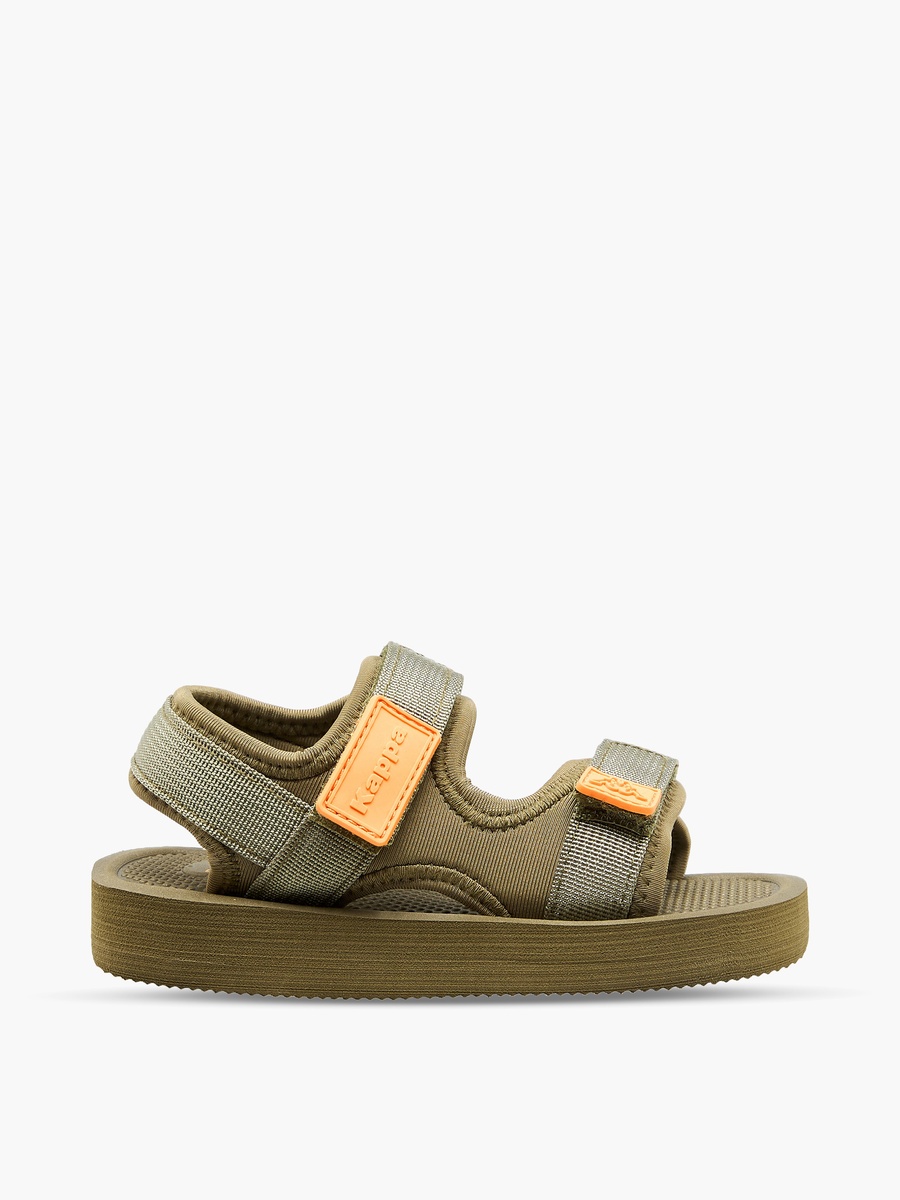 Logo Detail Sandals with Hook and Loop Closure