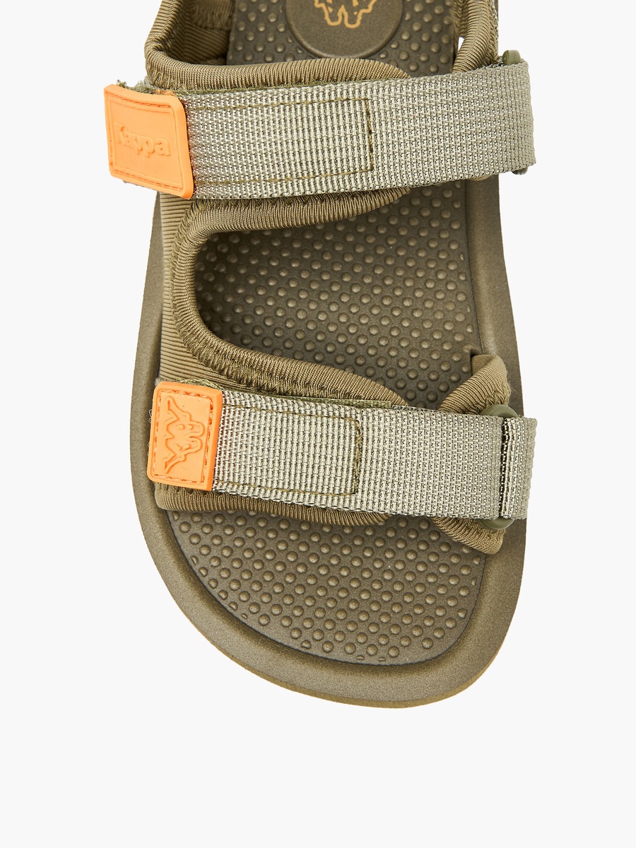 Logo Detail Sandals with Hook and Loop Closure