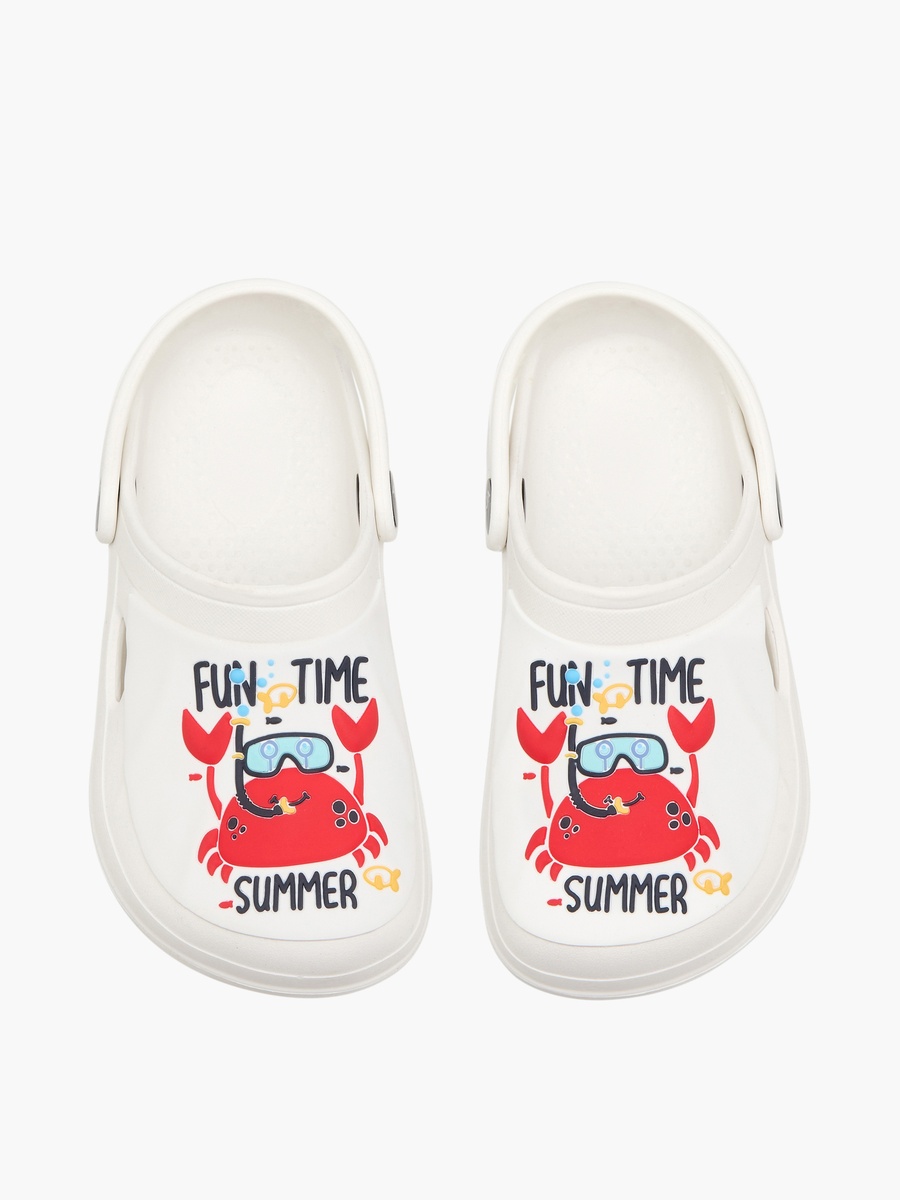 Boys Crab Print Clogs
