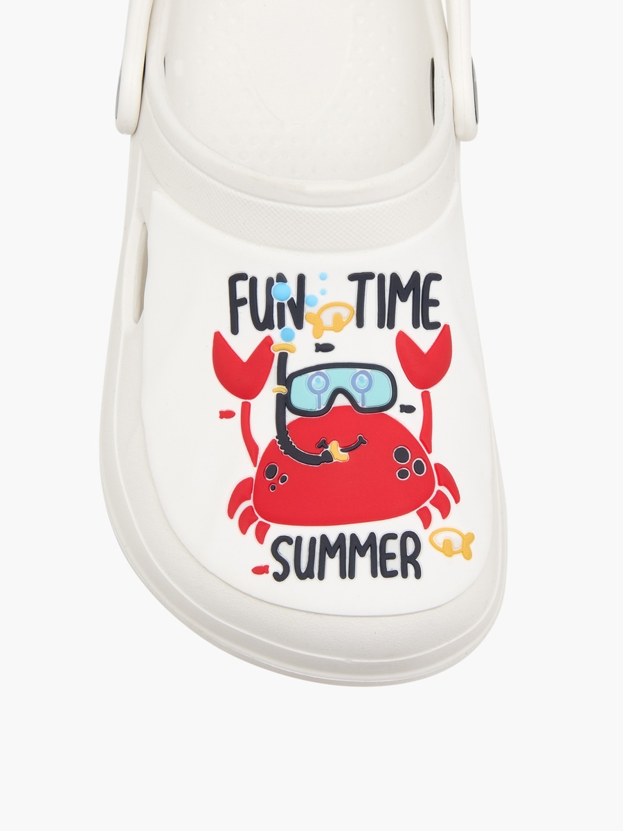 Boys Crab Print Clogs