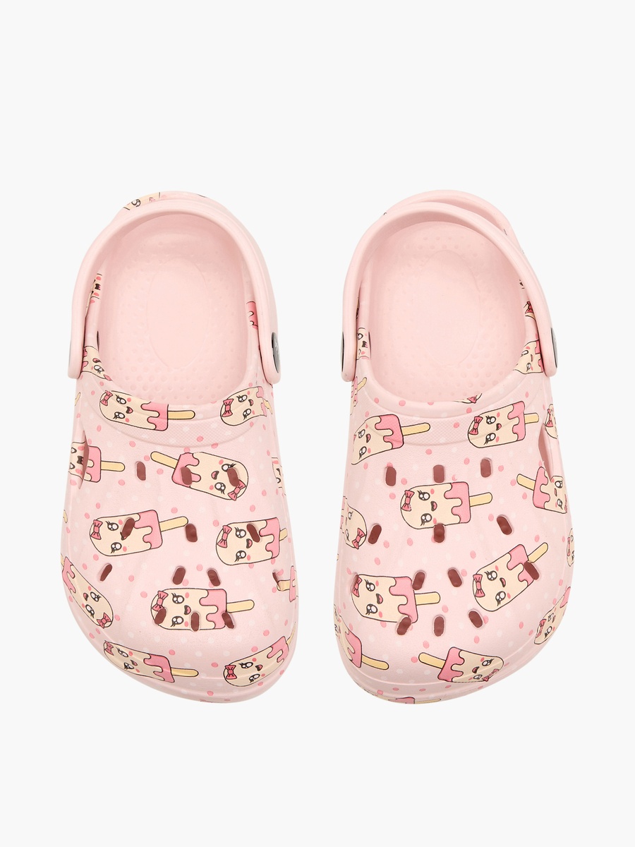 Girls Ice Cream Print Clogs
