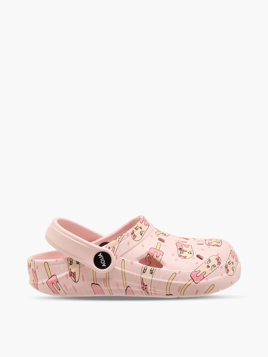 Girls Ice Cream Print Clogs