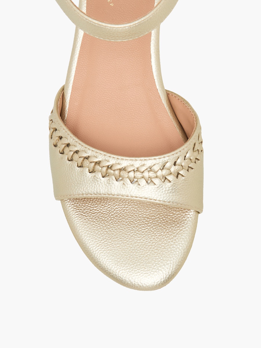 Girls Braided Block Heel Sandals