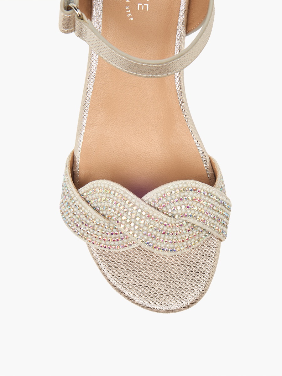 Girls Embellished Block Heel Sandals