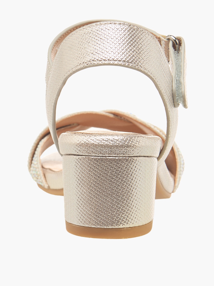 Girls Embellished Block Heel Sandals