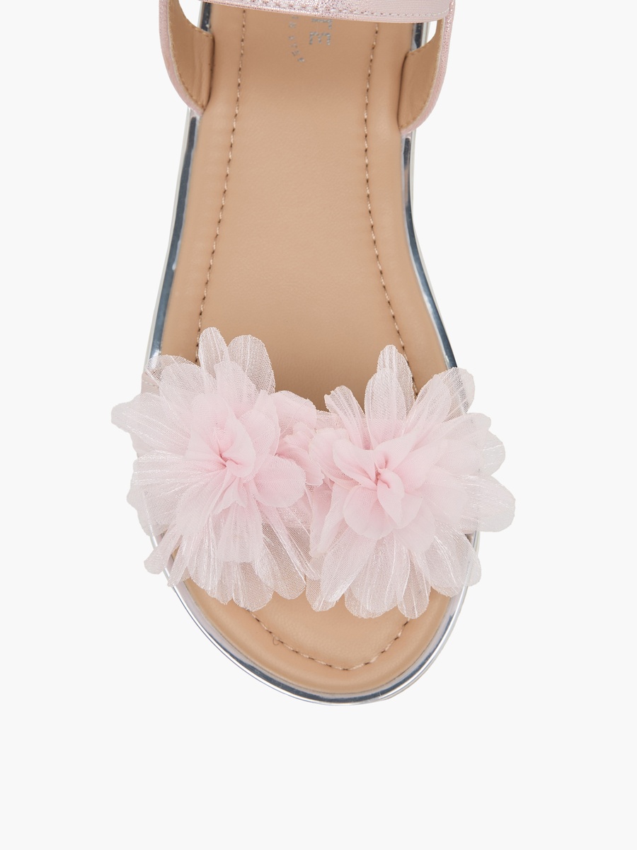 Girls Hook and Loop Flat Sandals