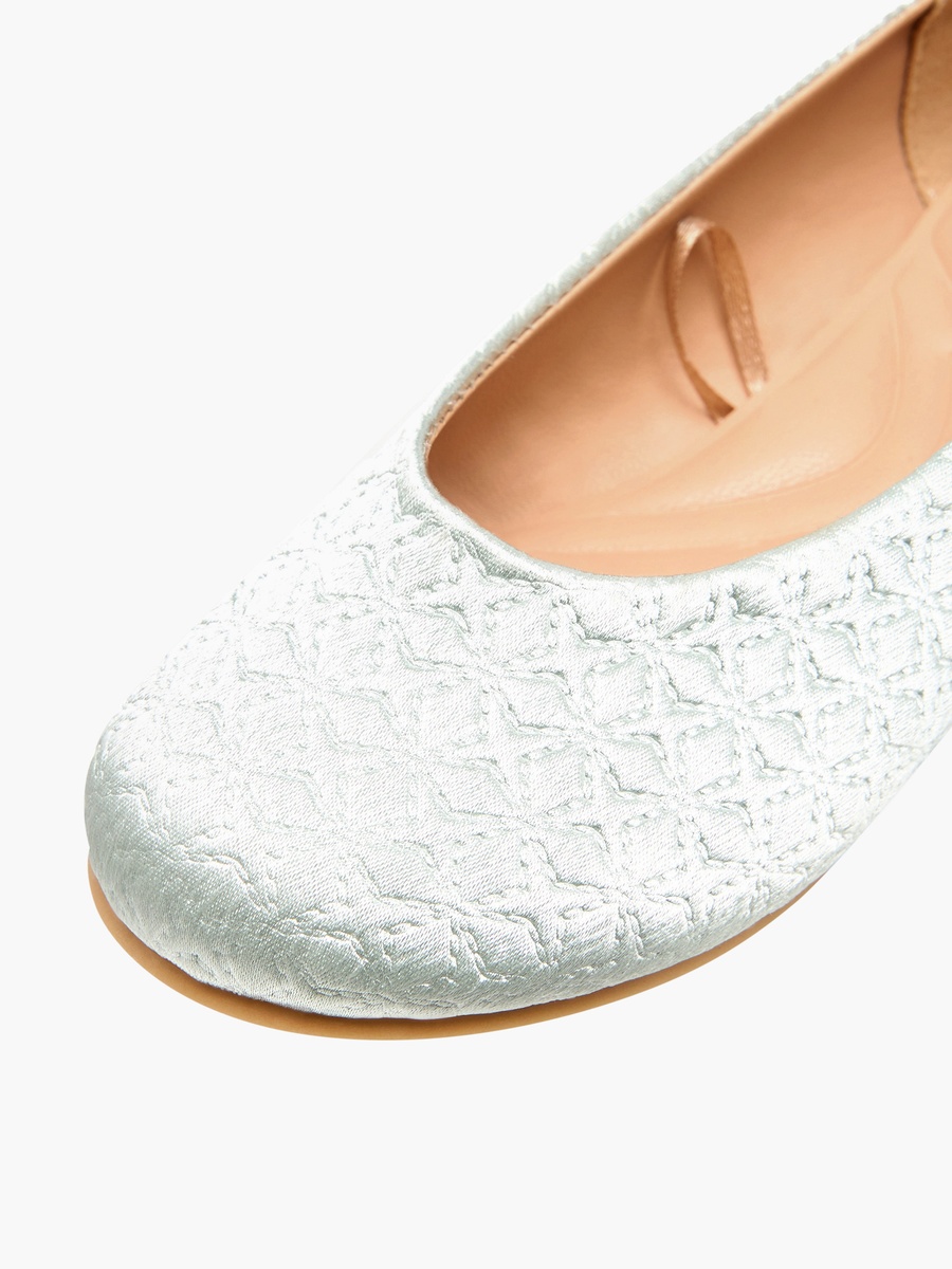 Girls Quilted Ballerina Shoes