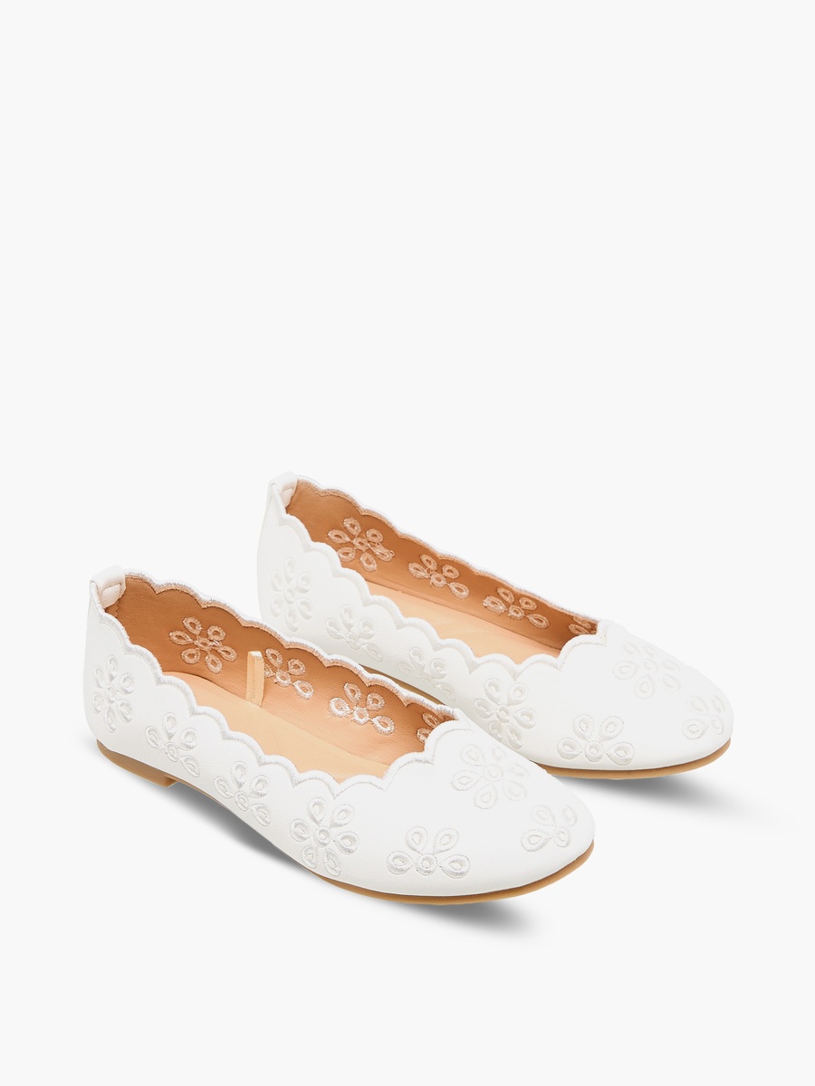 Girls Embroidered Ballerina Shoes