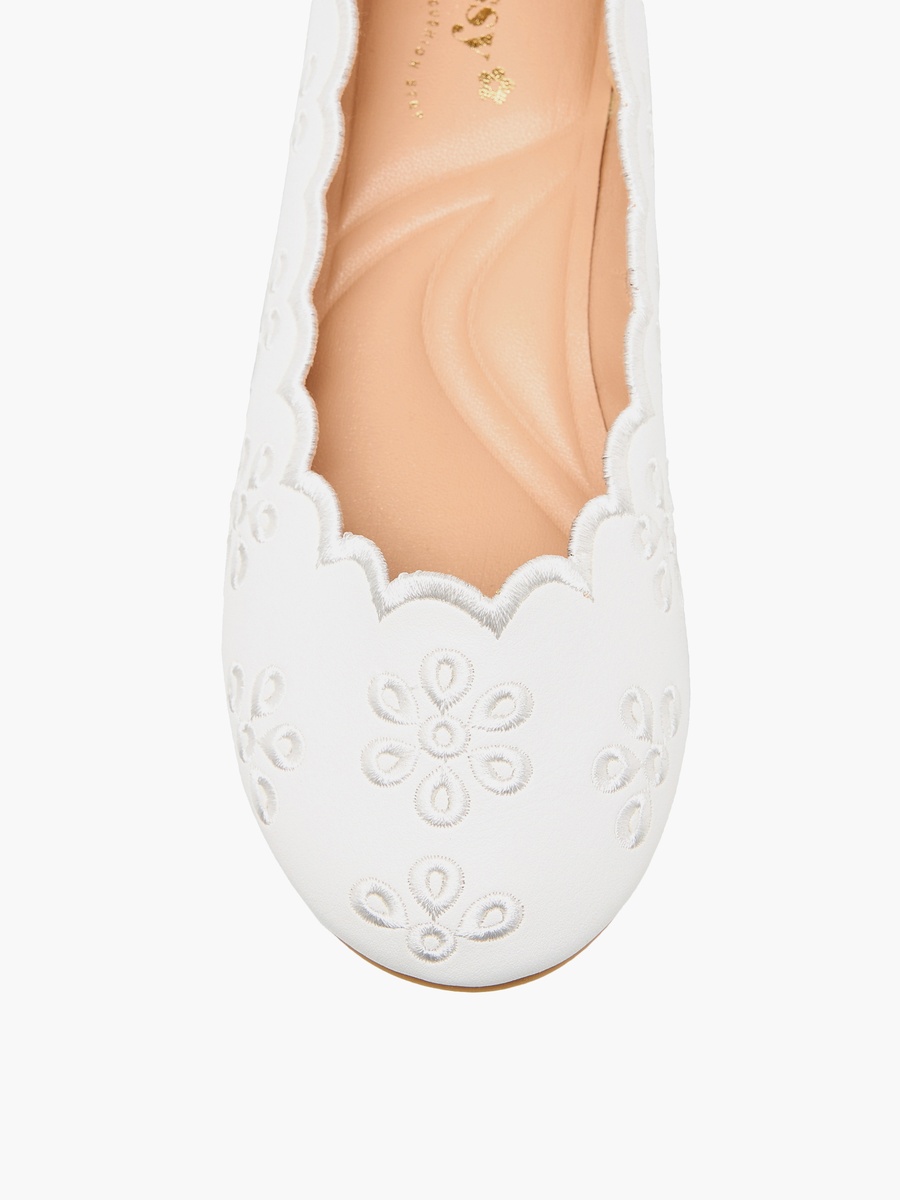 Girls Embroidered Ballerina Shoes