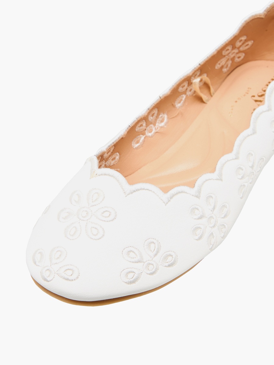 Girls Embroidered Ballerina Shoes