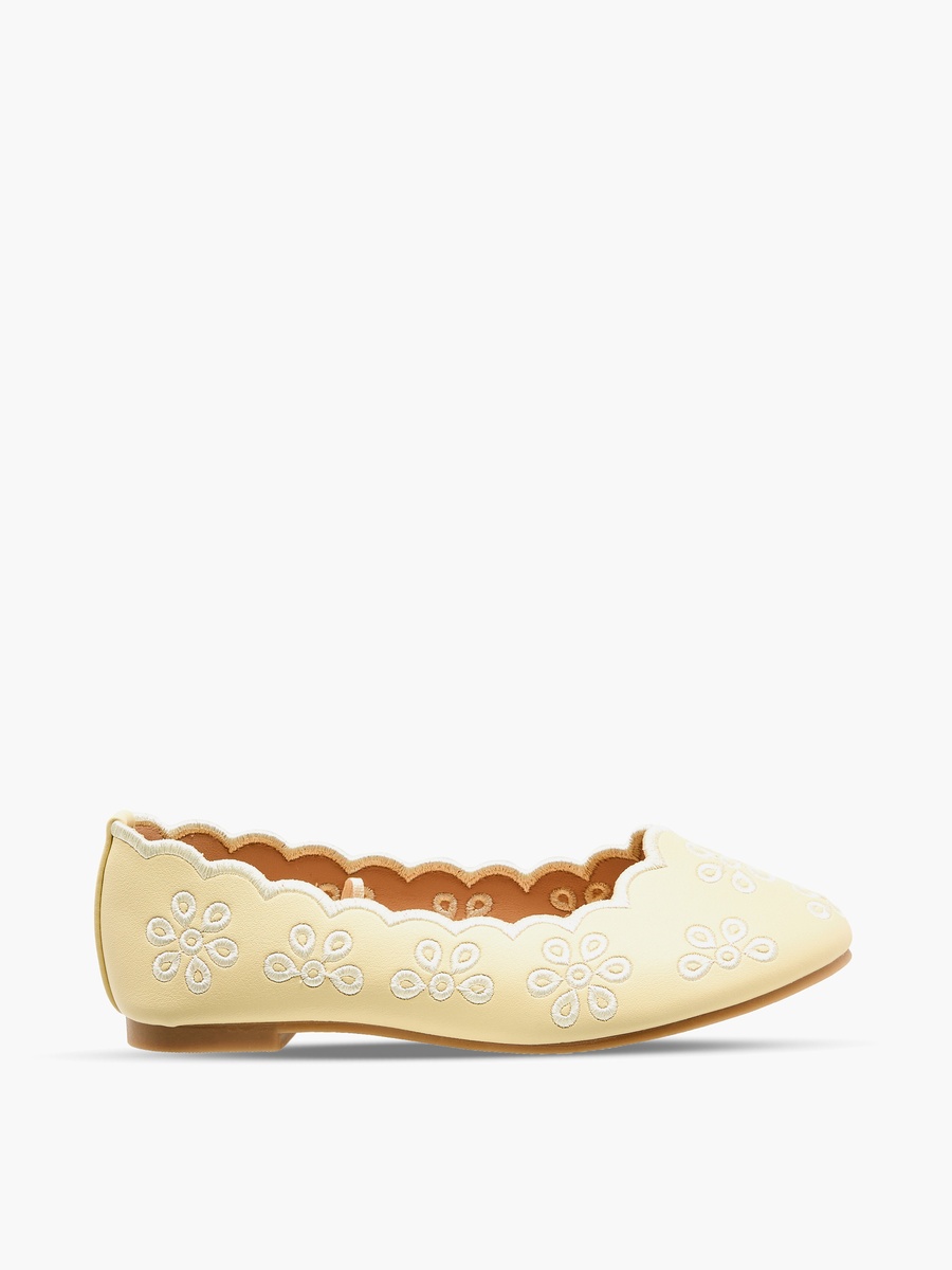 Girls Embroidered Ballerina Shoes