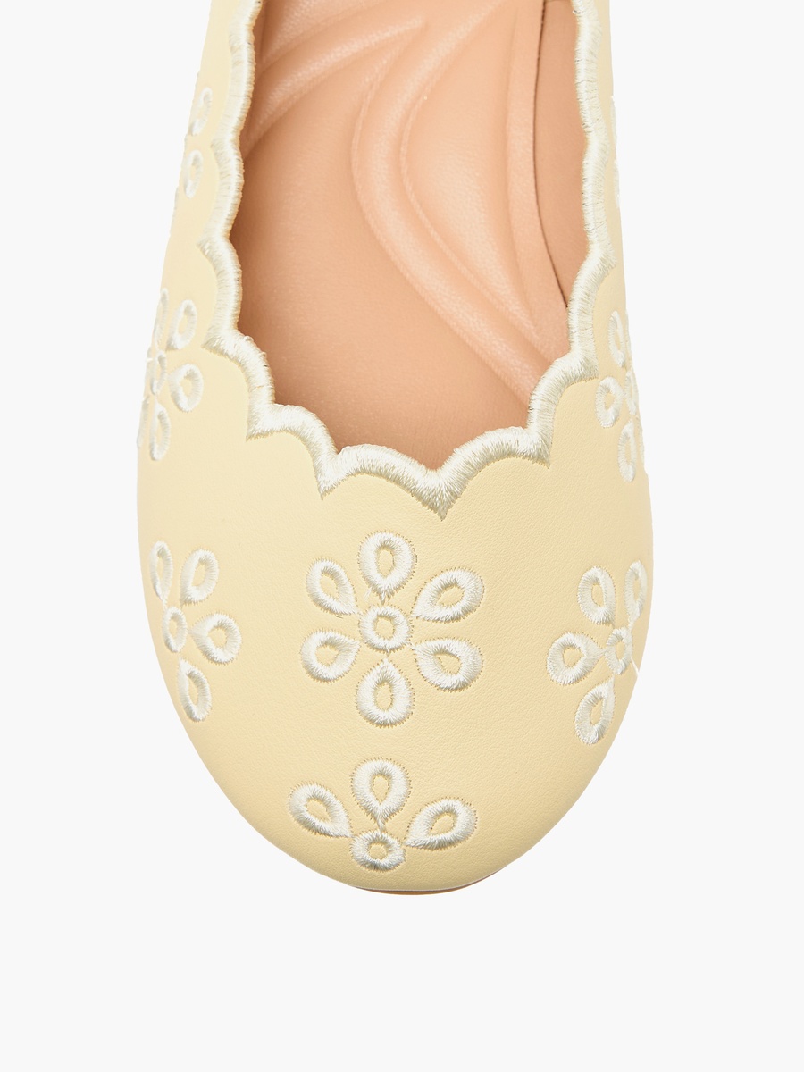 Girls Embroidered Ballerina Shoes
