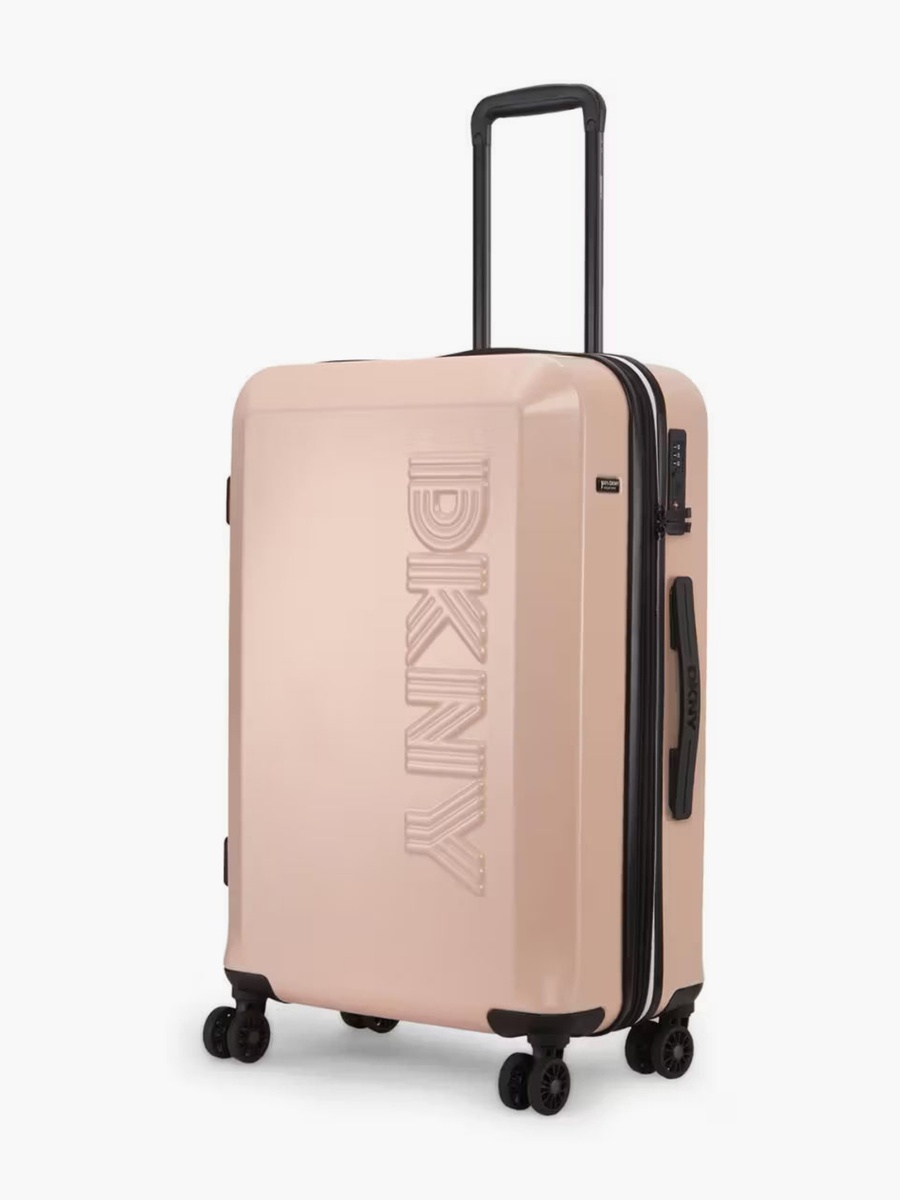 Logo Embossed Hardcase Luggage Trolley with Retractable Handle - 24 inches Check-In Bag
