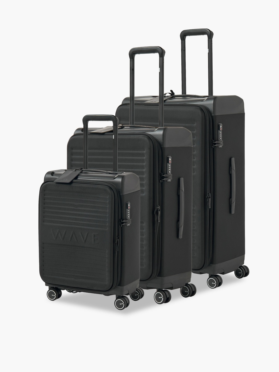 Textured Softcase Luggage Trolley with Retractable Handle - 24 inches Check-In Bag