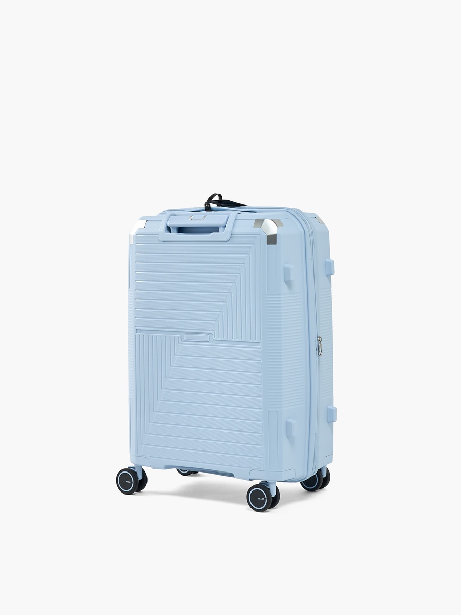Textured Hardcase Luggage Trolley with Retractable Handle - 24 inches Check-In Bag