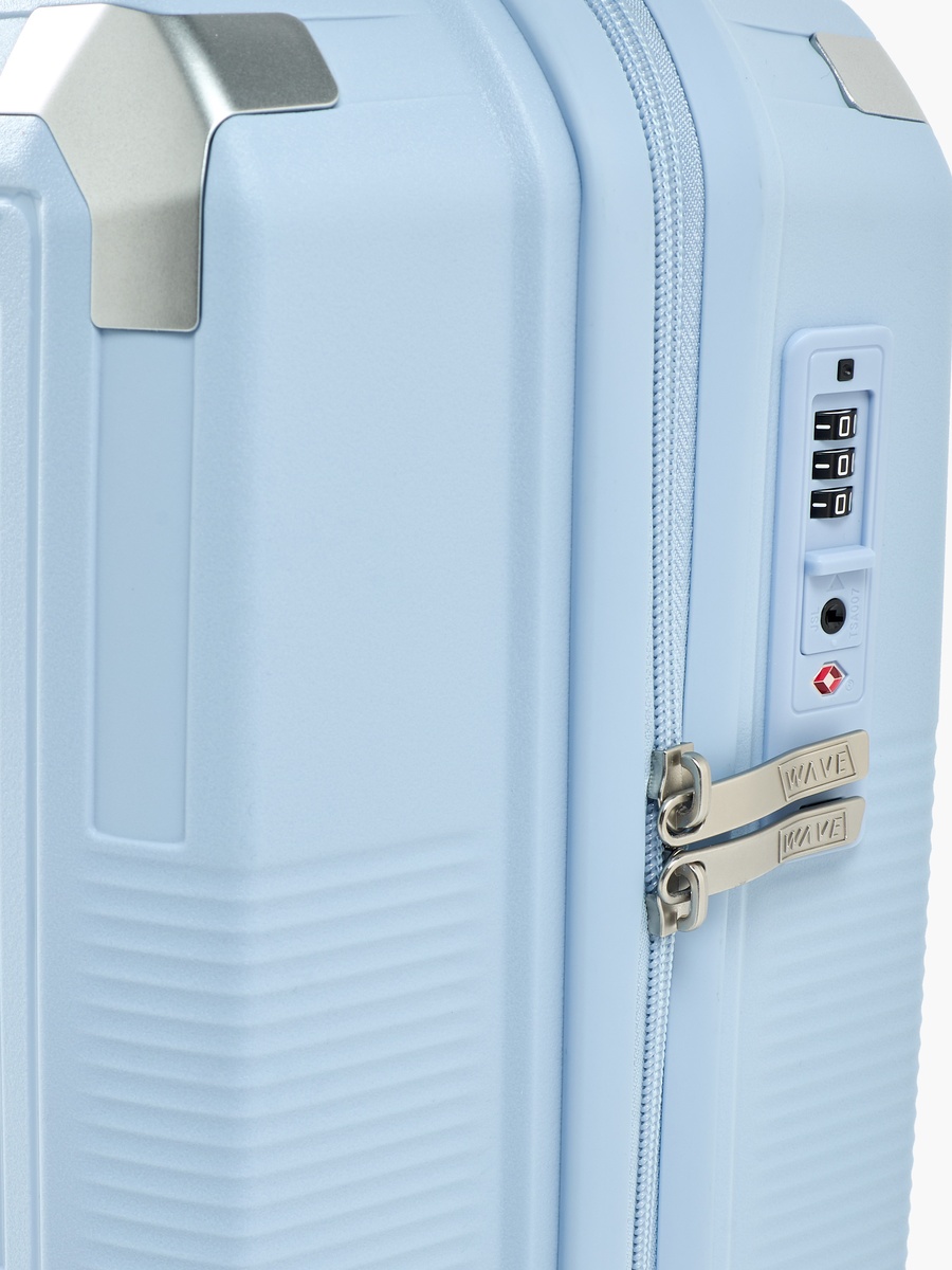 Textured Hardcase Luggage Trolley with Retractable Handle - 24 inches Check-In Bag