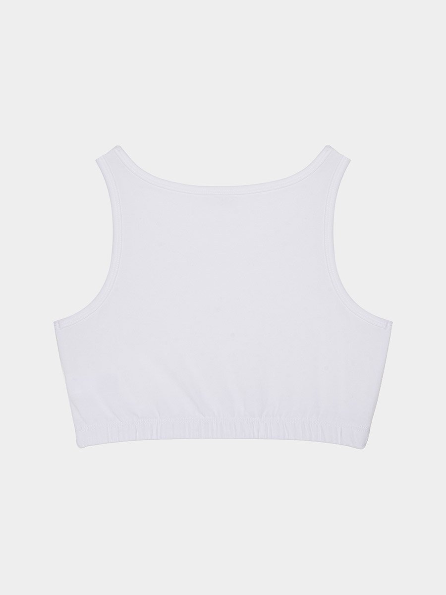 Girls Pack of 3 - Wide Strap Sports Bra with Elastic Waist