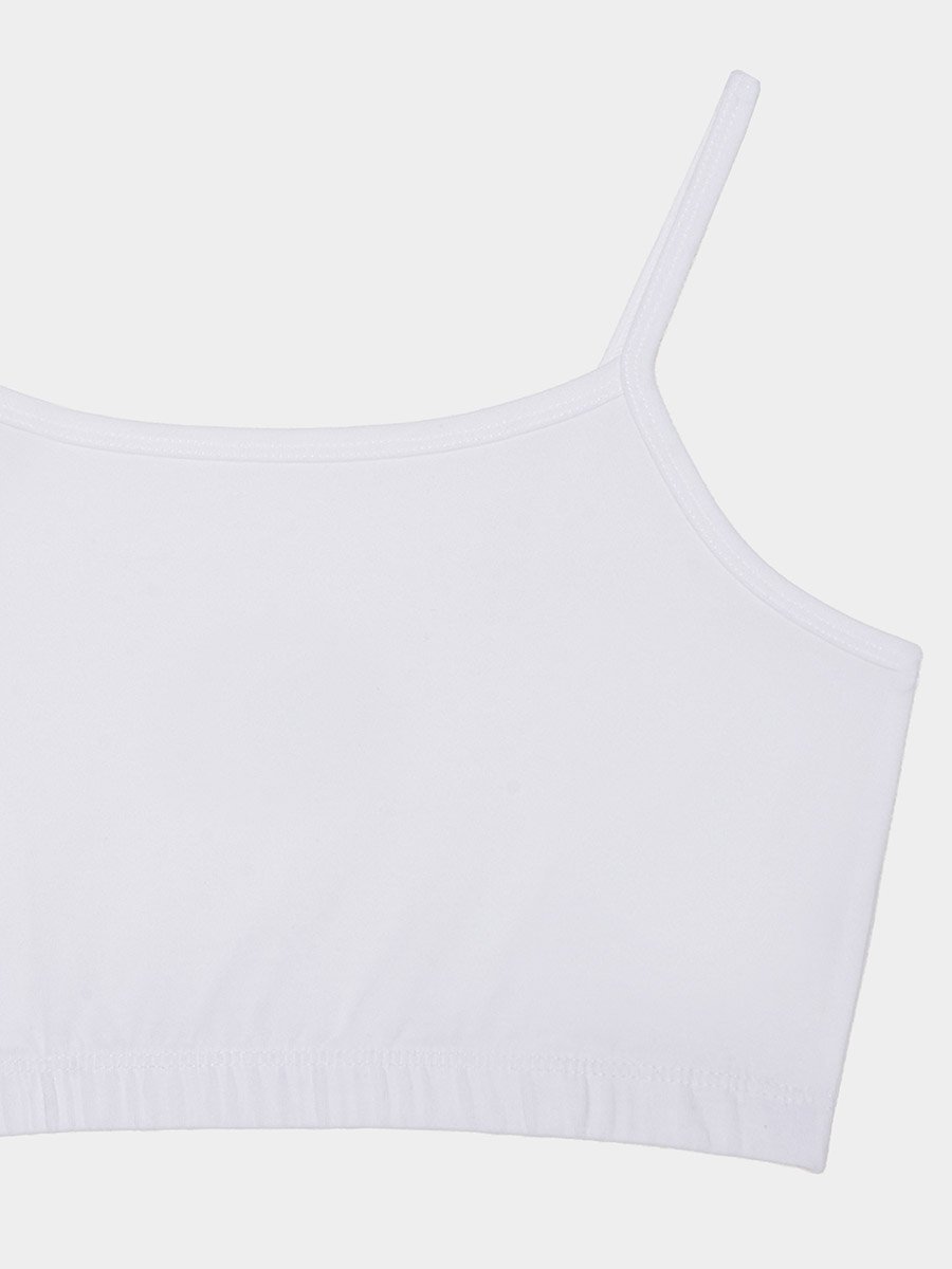 Girls Pack of 3 Sports Bra with Elasticated Straps and Waist