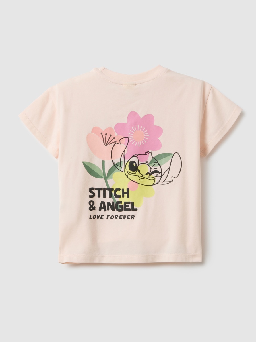 Pink Stretch Cotton Regular Fit T-Shirt