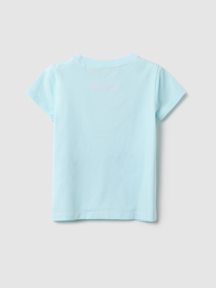 Blue Stretch Cotton Regular Fit T-Shirt