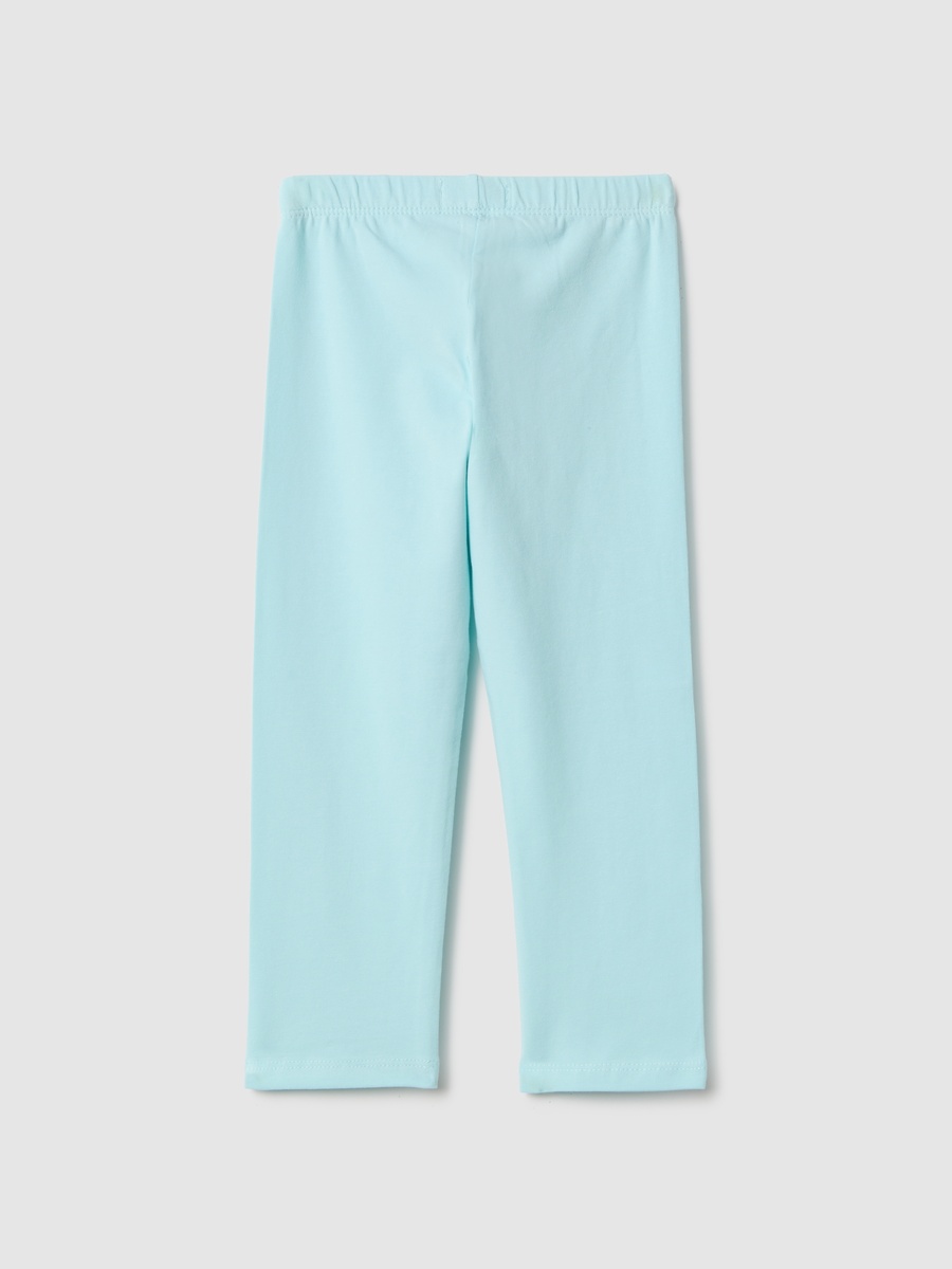 Blue Slim Fit Stretch Cotton Leggings