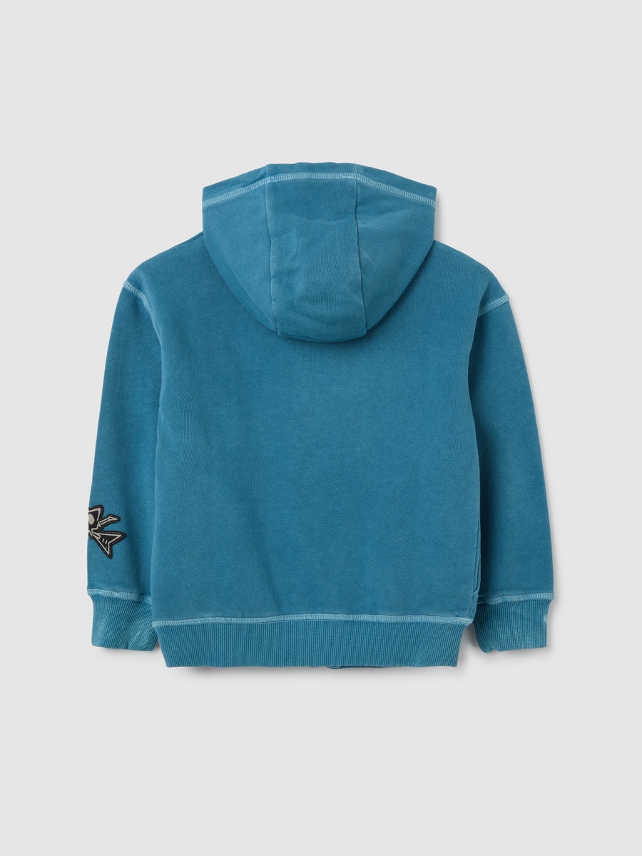Blue Pure Cotton Regular Fit Sweatshirt