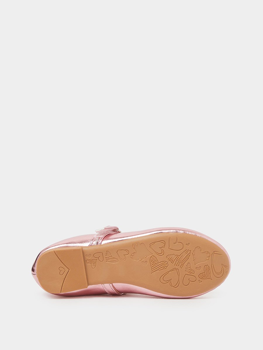 Girls Embellished Strap Ballerinas