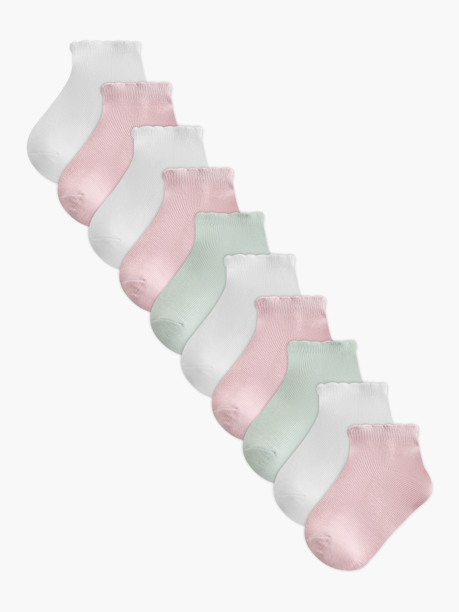 Pack of 10 Baby Girls Ankle Length Socks