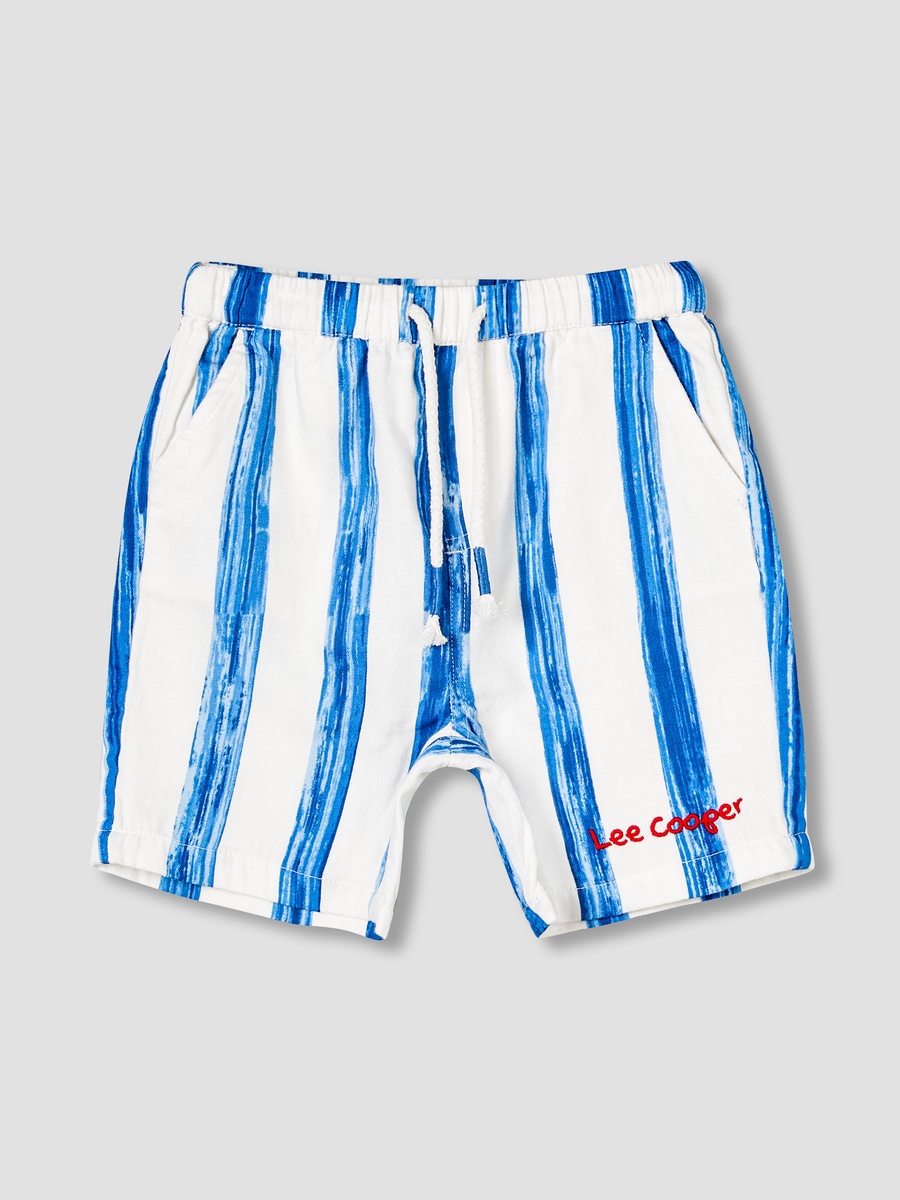 Camp Collar Short Sleeves Shirt and Shorts Set with Stripes
