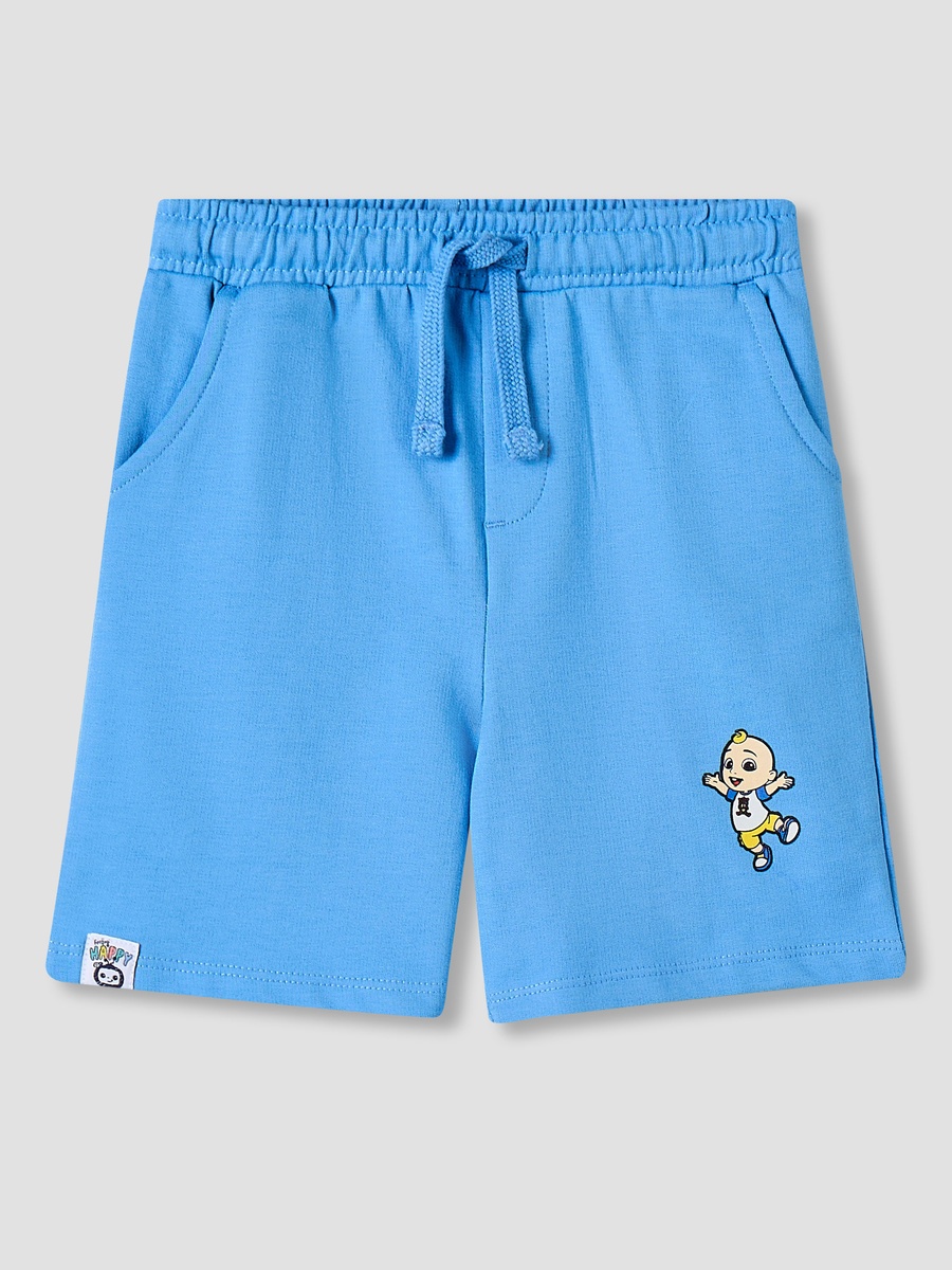 Crew Neck Short Sleeves T-Shirt and Shorts Set with Cocomelon Print