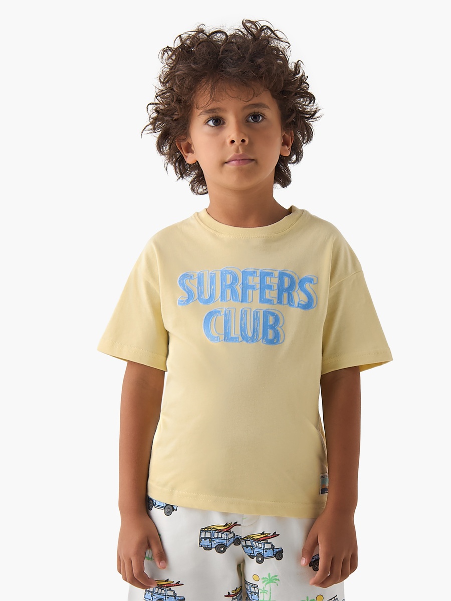 Set of 3 Crew Neck Short Sleeves T-Shirt and Shorts Set with Vehicle Print