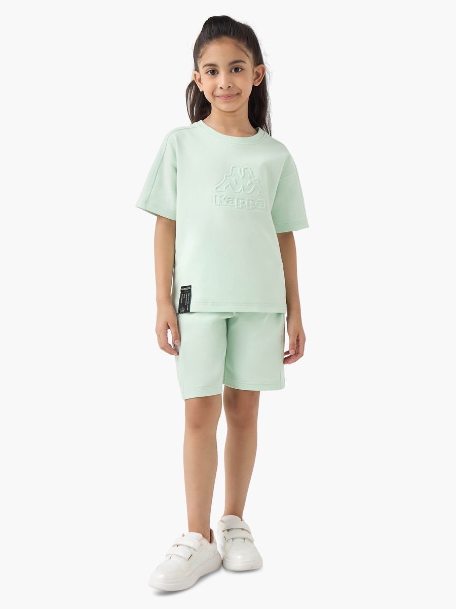Kappa Crew Neck Short Sleeves T-Shirt and Shorts Set with Embossed Logo