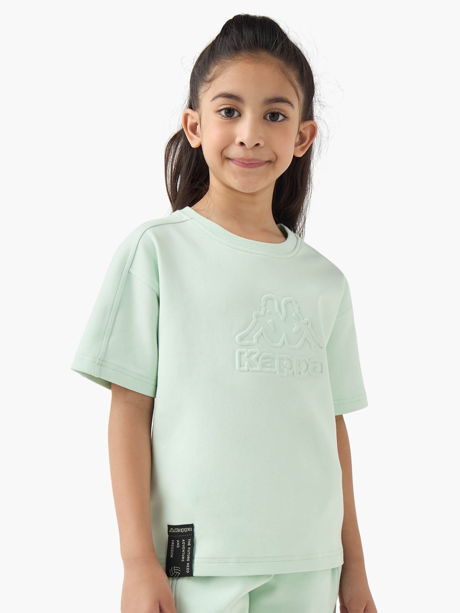 Kappa Crew Neck Short Sleeves T-Shirt and Shorts Set with Embossed Logo