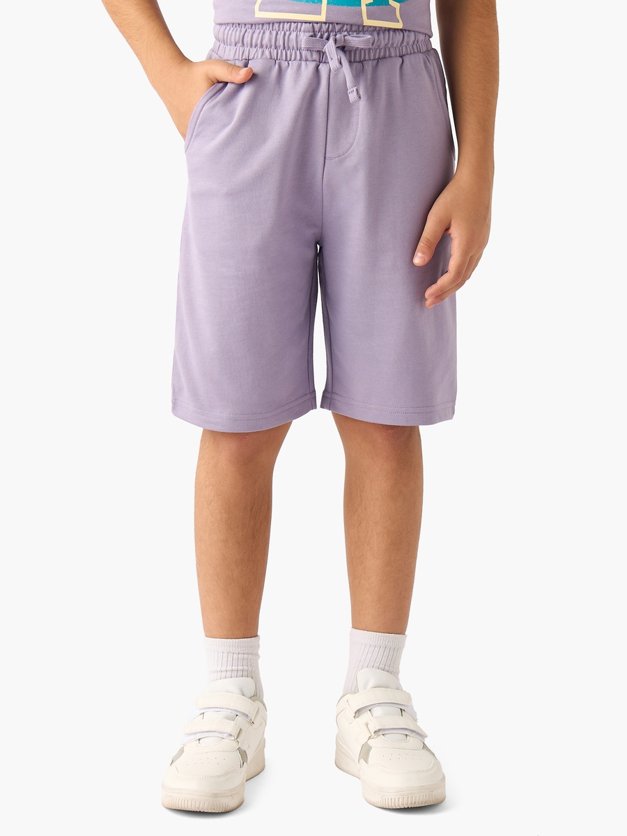 Set of 3 Crew Neck Short Sleeves T-Shirt and Shorts Set with Print