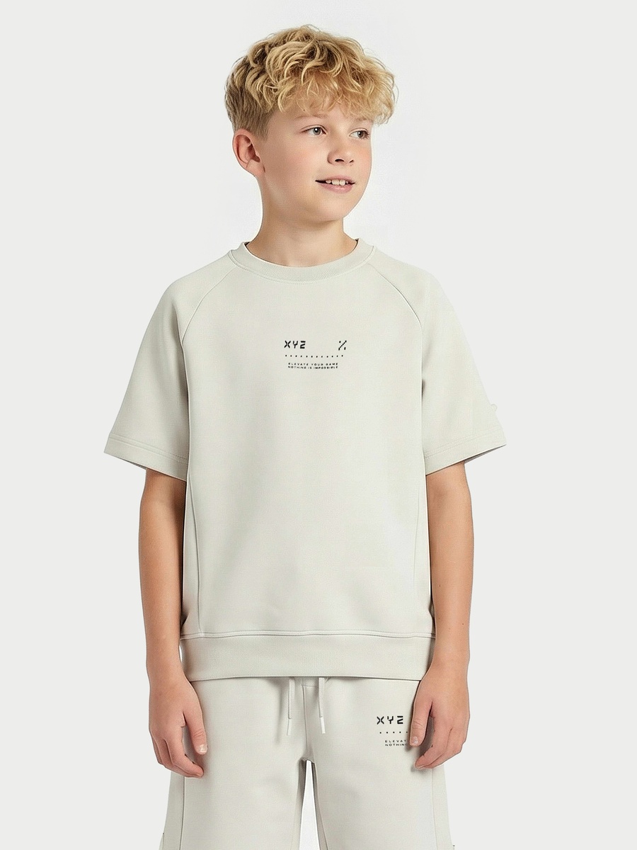 Crew Neck Short Sleeves T-Shirt and Shorts Set with Print