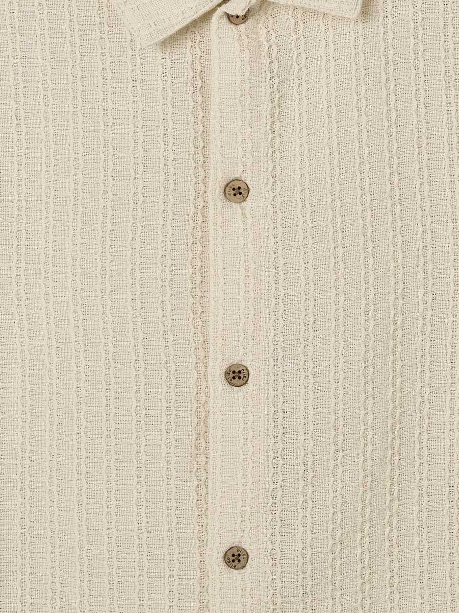 Collared Short Sleeve Shirt and Shorts Set with Pockets