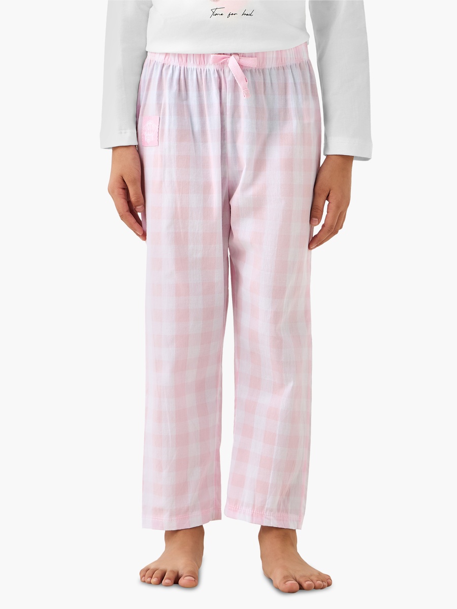Cotton Round Neck Long Sleeves Pyjama Set with Print