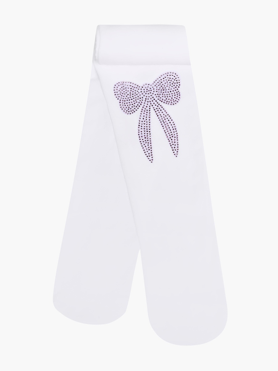 Tights with Bow Embellished Design