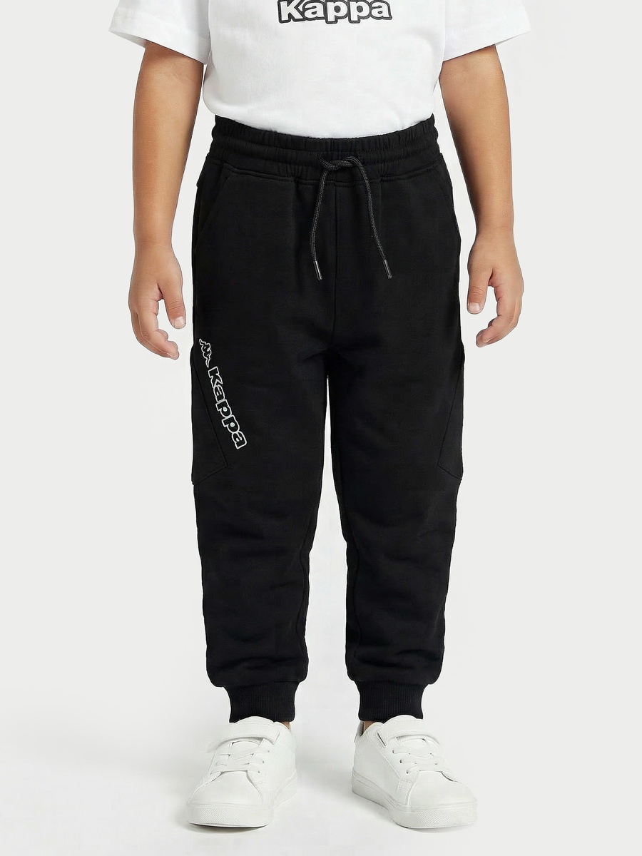 Elasticated Drawstring Waist Joggers with Logo Print