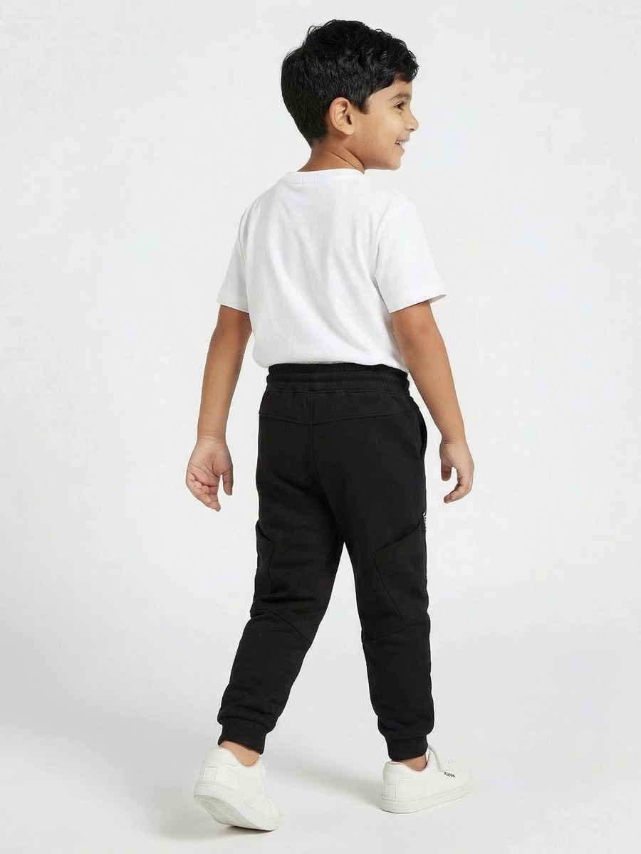 Elasticated Drawstring Waist Joggers with Logo Print